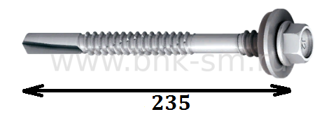 Саморез JT2-D-12H-5.5/6.3x235 E19 для сэндвич панелей