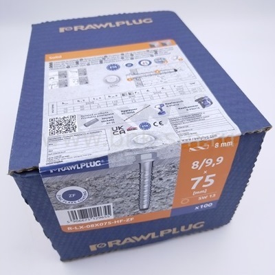 Анкер-винт R-LX-08X075-HF-ZF 8х75 мм с шестигранной головкой